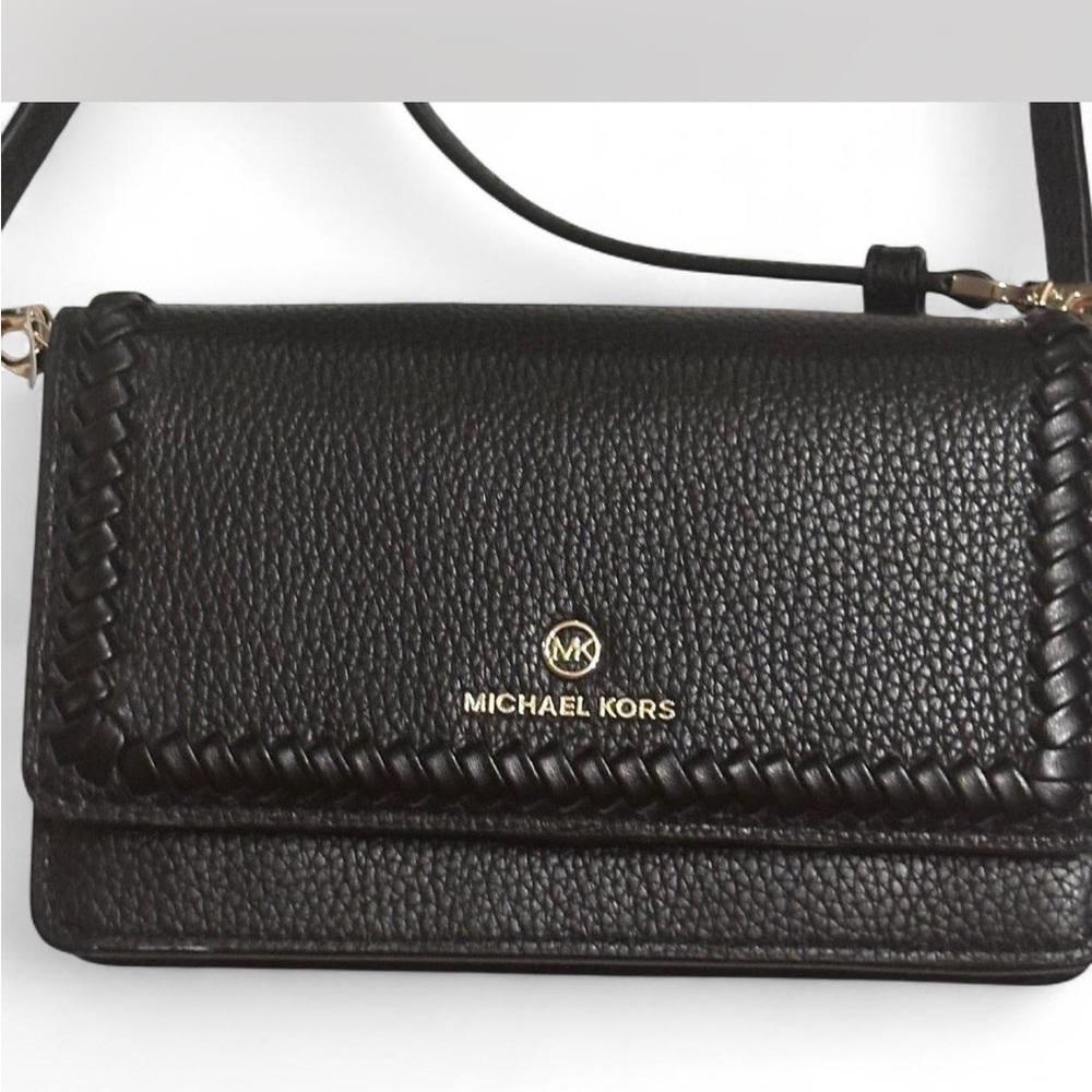 Michael Kors Black Textured Crossbody Bag